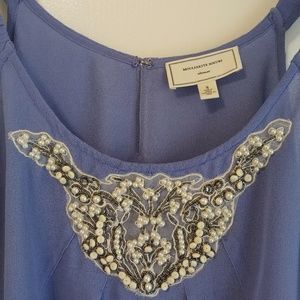 Pretty detailed periwinkle blouse